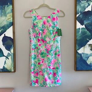 Lilly Pulitzer Raz Berry Catty Shack Mila Shift with Lace